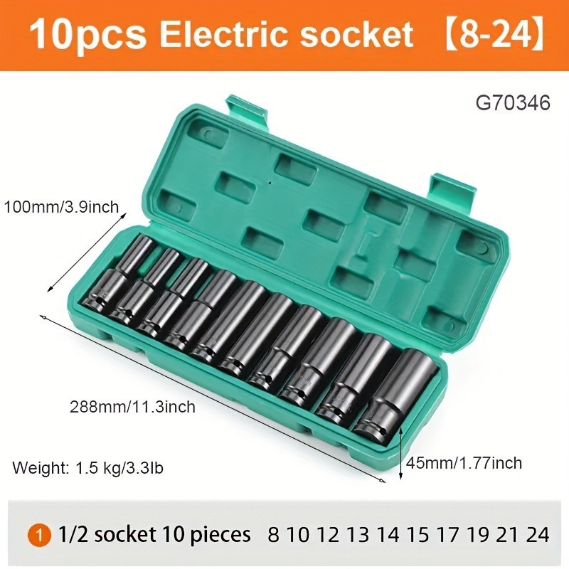 Socket Set 8–24mm 1/2-Inch Dri - Tools Set Workshop recension och pris