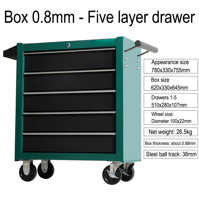 5 Drawer Storage Tool Box Trol - Workshop Tools Car recension och pris