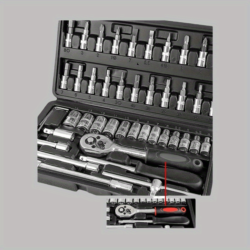 46Pcs Automotive Tool Set, Car - Tools For Home Workshop recension och pris