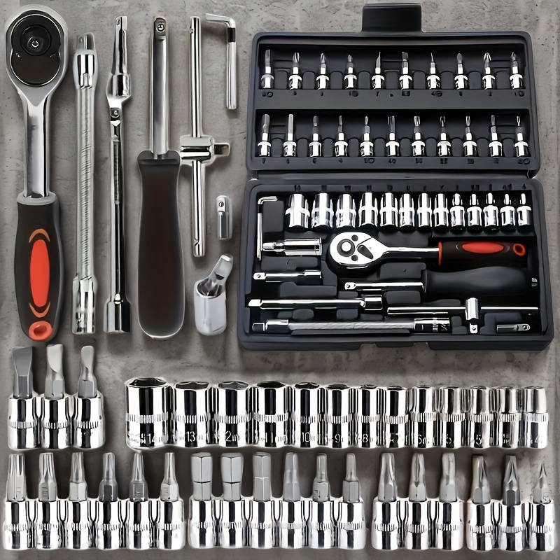 46Pcs Automotive Tool Set, Car - Tools For Home Workshop recension och pris