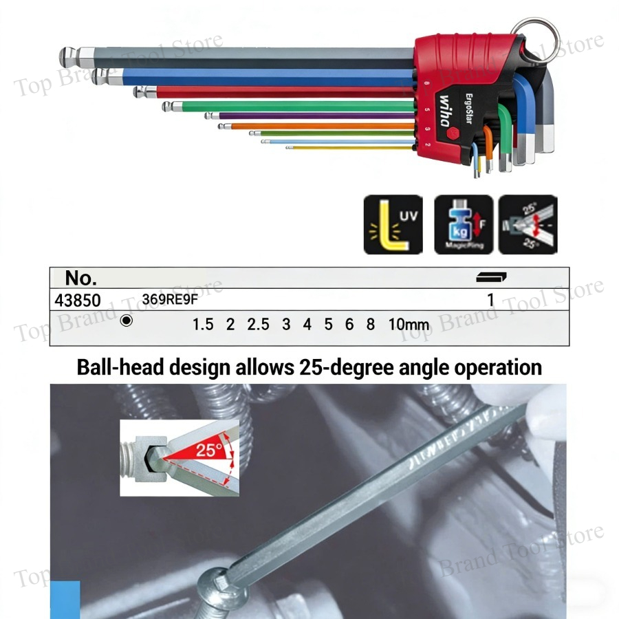 WIHA 43850 9Pcs Hex L Key Set, - Tools Vn recension och pris