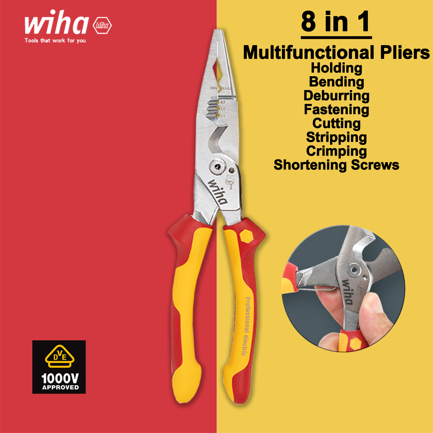 WIHA 8 in 1 Insulated Pliers 1 - Tools Vn recension och pris