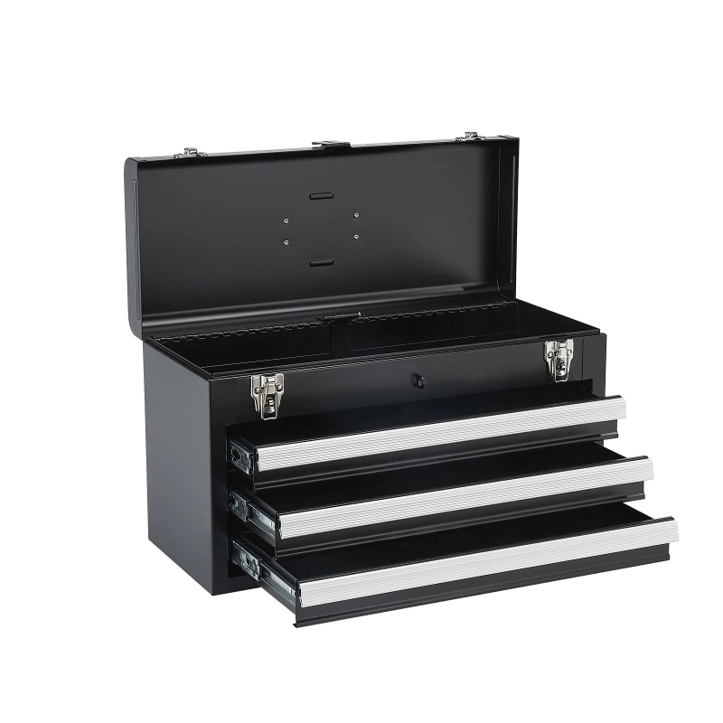 20in 3-Drawer Metal Tool Box B - Workshop Garage Tools Manufacturer recension och pris